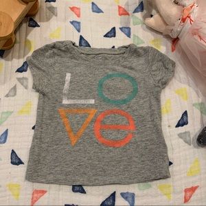 Old navy LOVE tshirt 12-18M